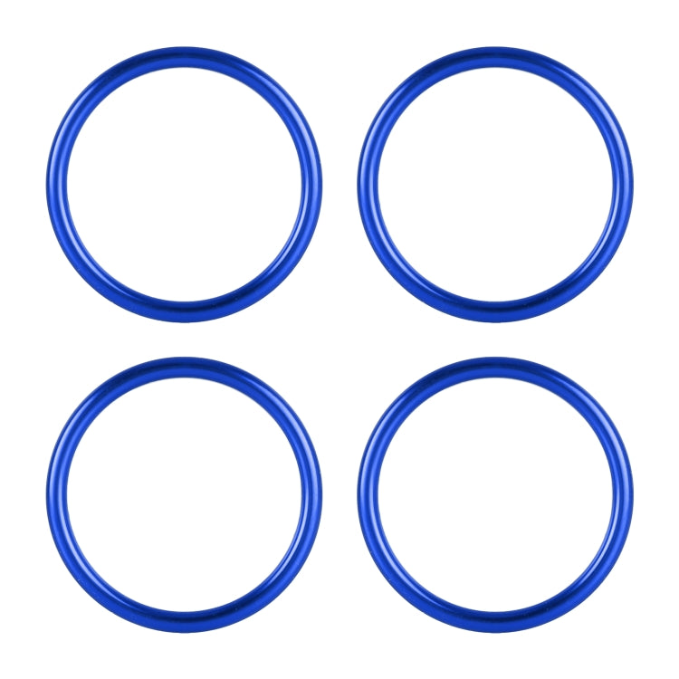 4 PCS / Set Air Conditioning Vent Metal Decorative Ring for Audi A1(Blue) - Decoration Rings by buy2fix | Online Shopping UK | buy2fix