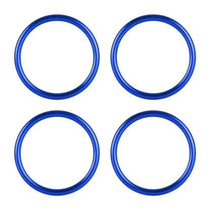 4 PCS / Set Air Conditioning Vent Metal Decorative Ring for Audi A1(Blue) - Decoration Rings by buy2fix | Online Shopping UK | buy2fix