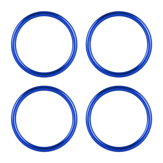 4 PCS / Set Air Conditioning Vent Metal Decorative Ring for Audi A1(Blue) - Decoration Rings by buy2fix | Online Shopping UK | buy2fix