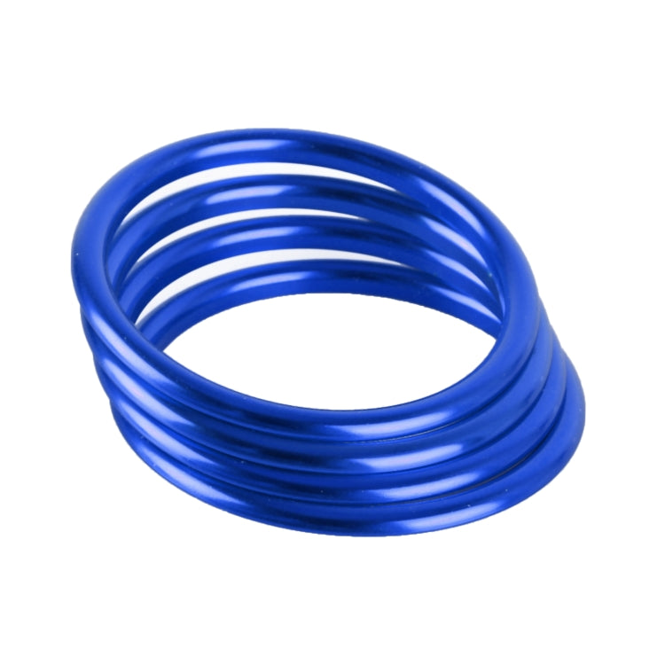 4 PCS / Set Air Conditioning Vent Metal Decorative Ring for Audi A1(Blue) - Decoration Rings by buy2fix | Online Shopping UK | buy2fix