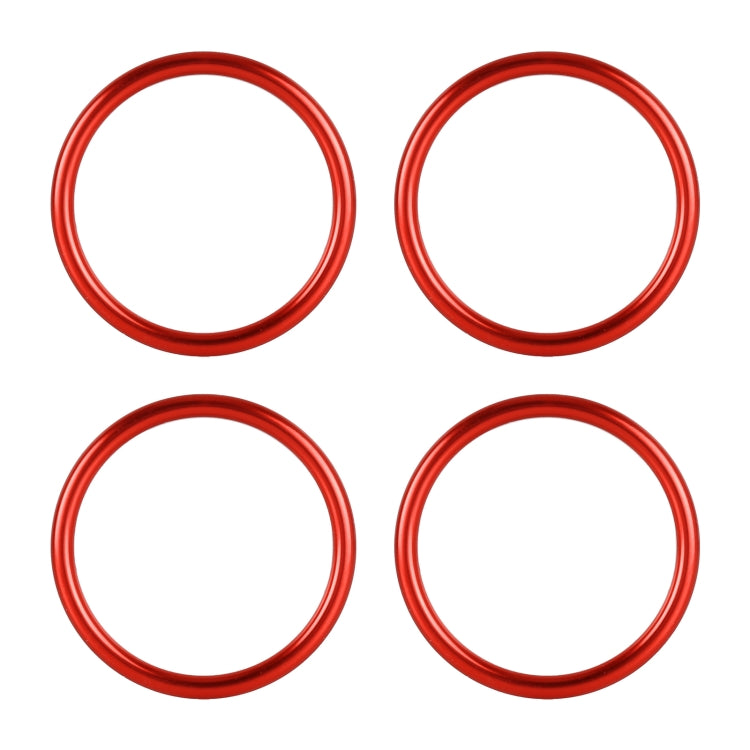 4 PCS / Set Air Conditioning Vent Metal Decorative Ring for Audi A1(Red) - Decoration Rings by buy2fix | Online Shopping UK | buy2fix