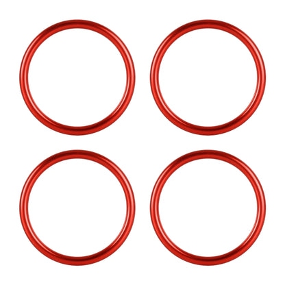 4 PCS / Set Air Conditioning Vent Metal Decorative Ring for Audi A1(Red) - Decoration Rings by buy2fix | Online Shopping UK | buy2fix