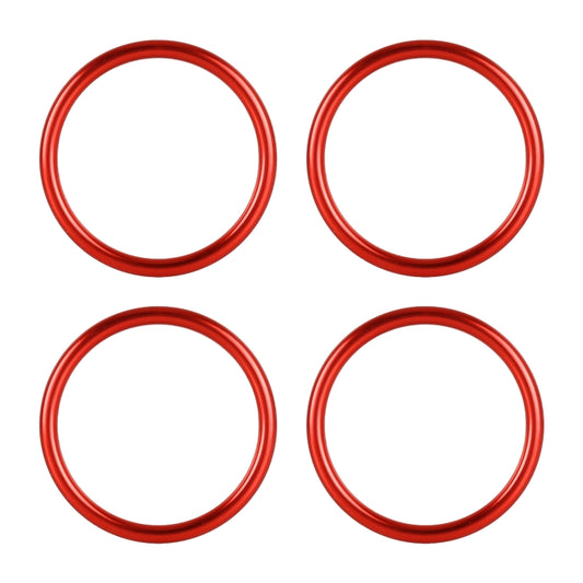4 PCS / Set Air Conditioning Vent Metal Decorative Ring for Audi A1(Red) - Decoration Rings by buy2fix | Online Shopping UK | buy2fix