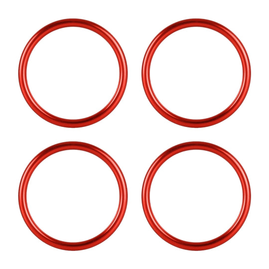 4 PCS / Set Air Conditioning Vent Metal Decorative Ring for Audi A1(Red)