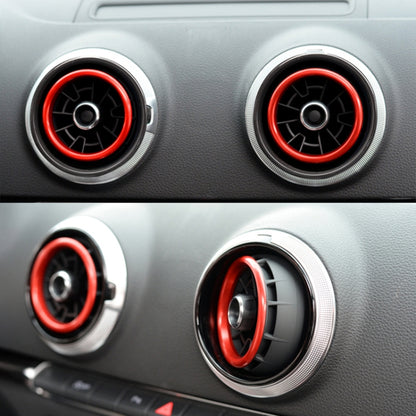 4 PCS / Set Air Conditioning Vent Metal Decorative Ring for Audi A1(Red) - Decoration Rings by buy2fix | Online Shopping UK | buy2fix