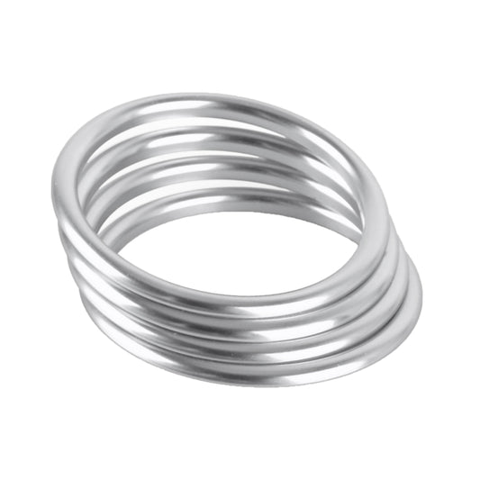 4 PCS / Set Air Conditioning Vent Metal Decorative Ring for Audi A1(Silver) by buy2fix