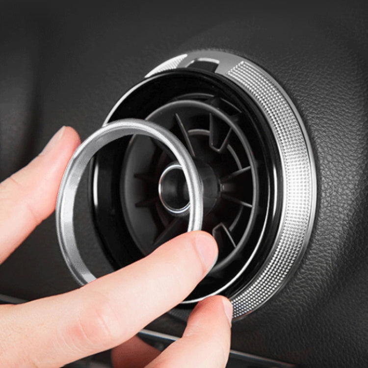 4 PCS / Set Air Conditioning Vent Metal Decorative Ring for Audi A1(Silver) - Decoration Rings by buy2fix | Online Shopping UK | buy2fix