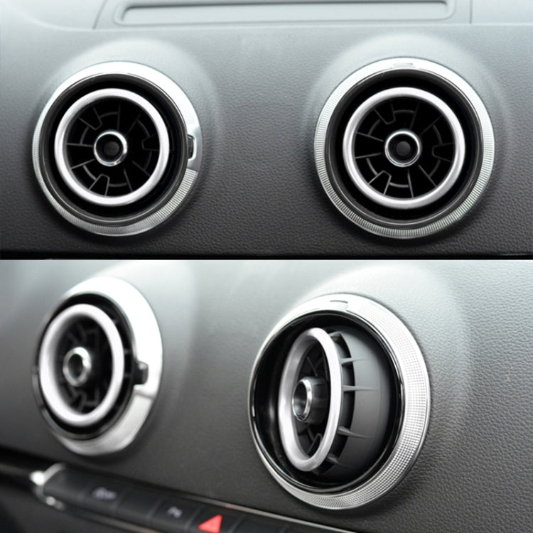 4 PCS / Set Air Conditioning Vent Metal Decorative Ring for Audi A1(Silver) - Decoration Rings by buy2fix | Online Shopping UK | buy2fix