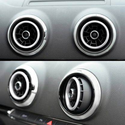 4 PCS / Set Air Conditioning Vent Metal Decorative Ring for Audi A1(Silver) - Decoration Rings by buy2fix | Online Shopping UK | buy2fix