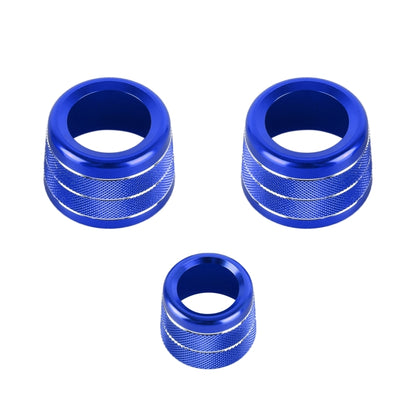 3 PCS / Set Air Conditioning Knob Metal Decorative Ring for BMW X3 / X4 / 5 Series / 7 Series / 6 Series GT (Blue) by buy2fix