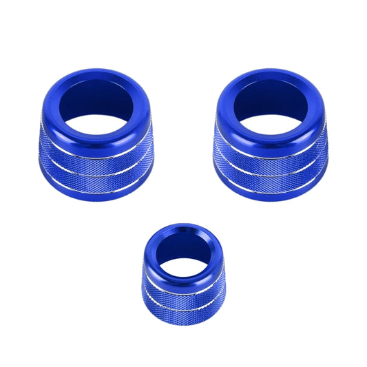 3 PCS / Set Air Conditioning Knob Metal Decorative Ring for BMW X3 / X4 / 5 Series / 7 Series / 6 Series GT (Blue) by buy2fix