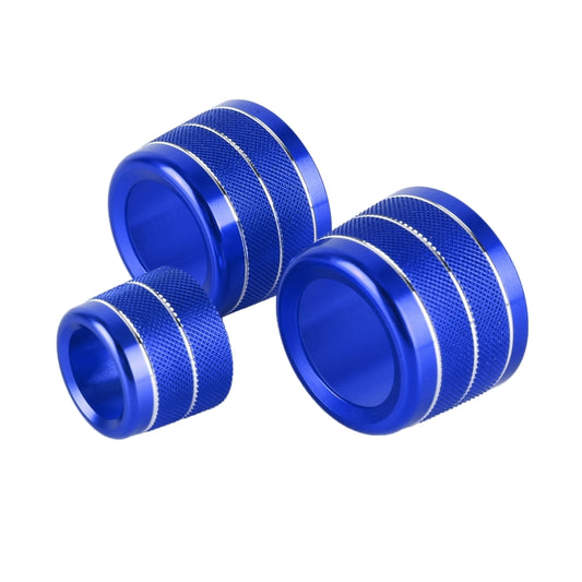 3 PCS / Set Air Conditioning Knob Metal Decorative Ring for BMW X3 / X4 / 5 Series / 7 Series / 6 Series GT (Blue) by buy2fix