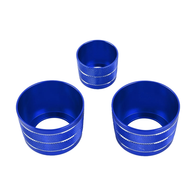 3 PCS / Set Air Conditioning Knob Metal Decorative Ring for BMW X3 / X4 / 5 Series / 7 Series / 6 Series GT (Blue) by buy2fix
