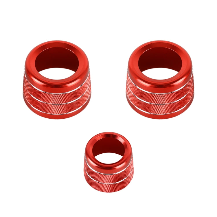 3 PCS / Set Air Conditioning Knob Metal Decorative Ring for BMW X3 / X4 / 5 Series / 7 Series / 6 Series GT (Red) by buy2fix