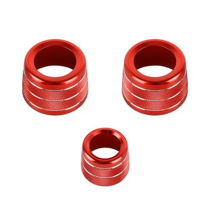3 PCS / Set Air Conditioning Knob Metal Decorative Ring for BMW X3 / X4 / 5 Series / 7 Series / 6 Series GT (Red) by buy2fix