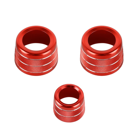 3 PCS / Set Air Conditioning Knob Metal Decorative Ring for BMW X3 / X4 / 5 Series / 7 Series / 6 Series GT (Red) by buy2fix