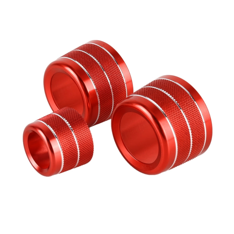 3 PCS / Set Air Conditioning Knob Metal Decorative Ring for BMW X3 / X4 / 5 Series / 7 Series / 6 Series GT (Red) by buy2fix