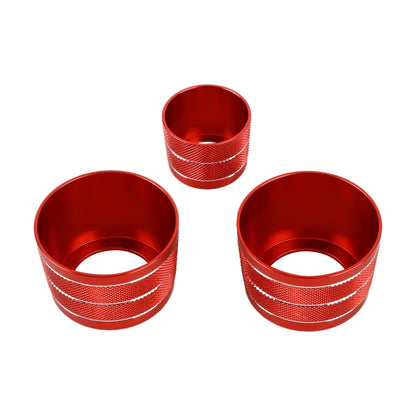 3 PCS / Set Air Conditioning Knob Metal Decorative Ring for BMW X3 / X4 / 5 Series / 7 Series / 6 Series GT (Red) by buy2fix