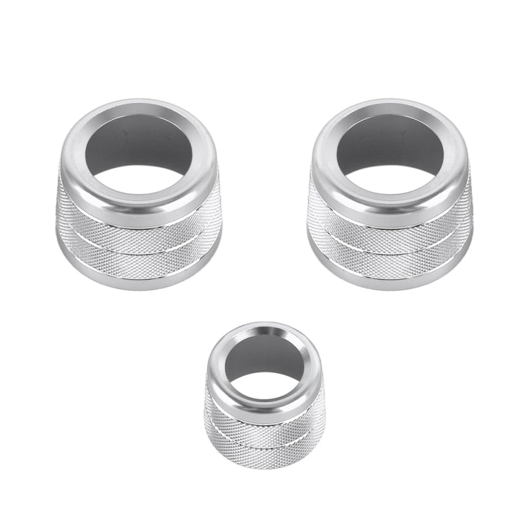 3 PCS / Set Air Conditioning Knob Metal Decorative Ring for BMW X3 / X4 / 5 Series / 7 Series / 6 Series GT (Silver) by buy2fix