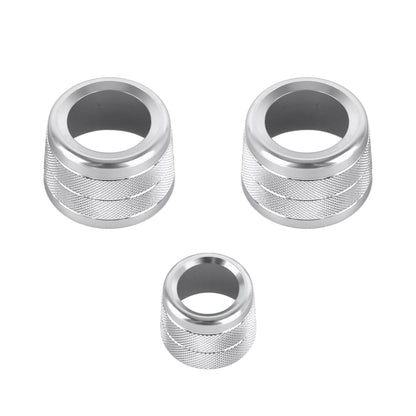 3 PCS / Set Air Conditioning Knob Metal Decorative Ring for BMW X3 / X4 / 5 Series / 7 Series / 6 Series GT (Silver) by buy2fix