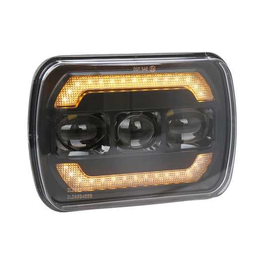 2073S 1 Pair 7 inch Car Square Headlight Work Light - Work Lights by buy2fix | Online Shopping UK | buy2fix