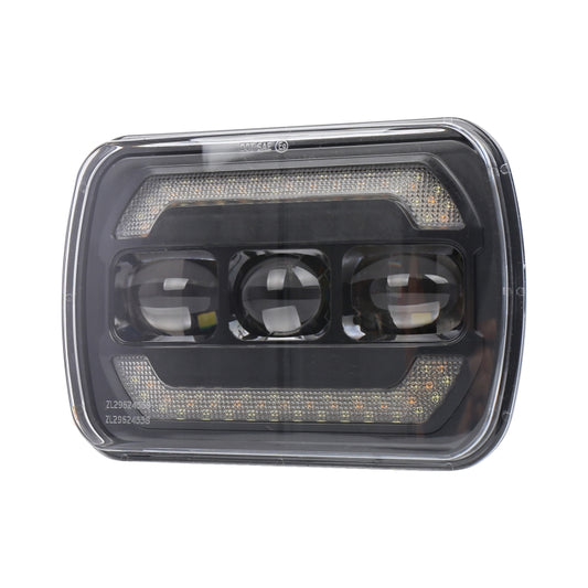 2073S 1 Pair 7 inch Car Square Headlight Work Light - Work Lights by buy2fix | Online Shopping UK | buy2fix