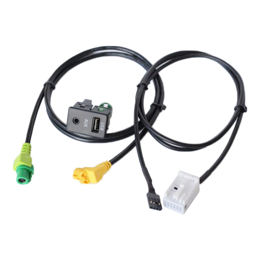 Car AUX USB Switch Holder + Cable Wiring Harness for Volkswagen Magotan / Touran / Polo / Touran RCD510/310+/300+ - DIY Cables by buy2fix | Online Shopping UK | buy2fix