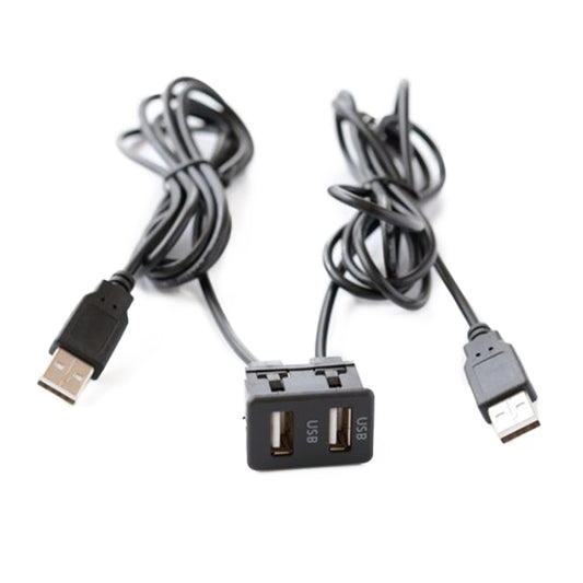 Car Universal Modified Dual USB Interface Charging Cable Switch Holder for Alpine / Pioneer - DIY Cables by buy2fix | Online Shopping UK | buy2fix