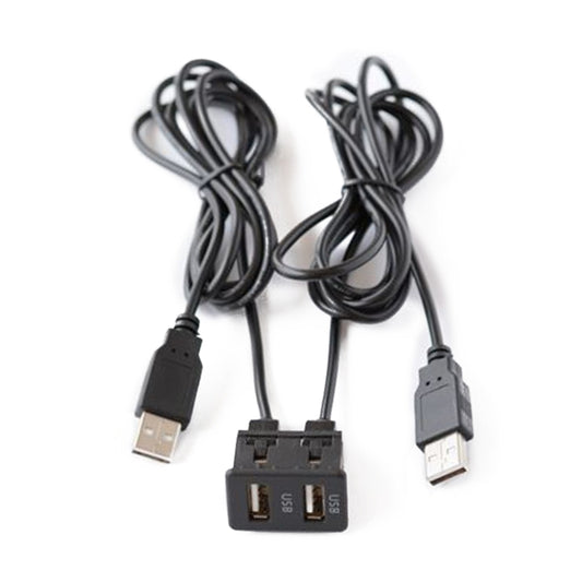 Car Universal Modified Dual USB Interface Charging Cable Switch Holder for Alpine / Pioneer - DIY Cables by buy2fix | Online Shopping UK | buy2fix