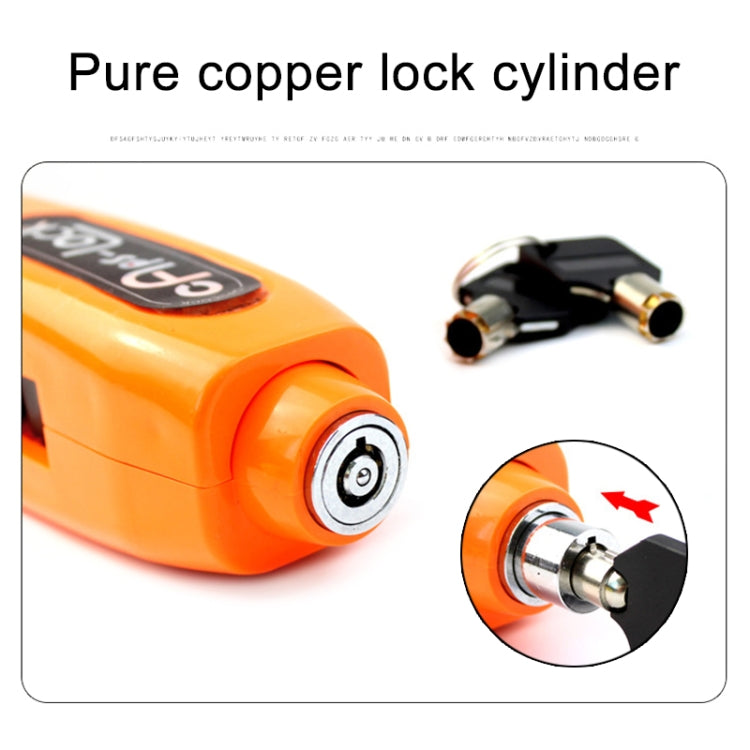 Motorcycles Handle Anti-theft Lock Horn Lock (Orange) by buy2fix