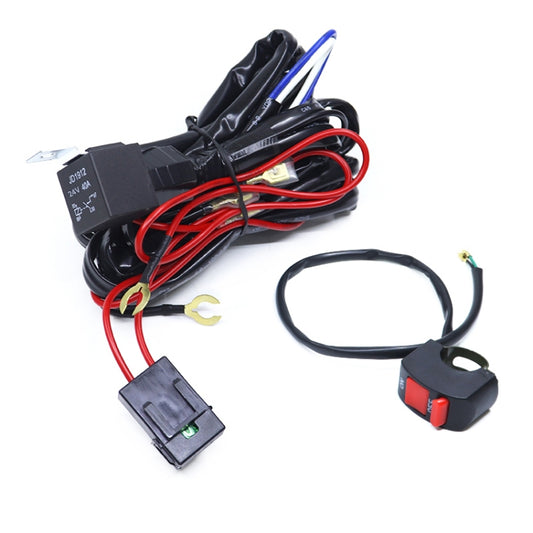24V 2 in 1 Car / Motorcycle LED Spotlight Headlight Flashing Wiring Harness Cable - Wires by buy2fix | Online Shopping UK | buy2fix