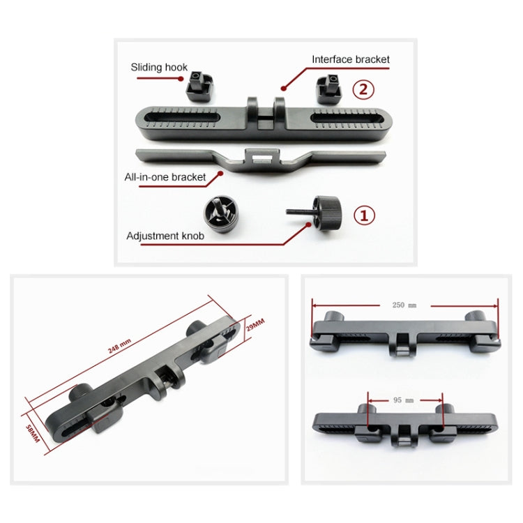 CSJY-3001 Car Children Safety Seat LATCH Interface Bracket Headrest Fixer by buy2fix