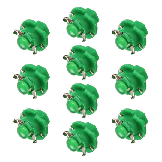 10 PCS B8.4 0.2W DC12V Wedge Instrument Panel COB LED Light Dashboard Gauge Cluster Indicator Lamp Bulb (Green Light)