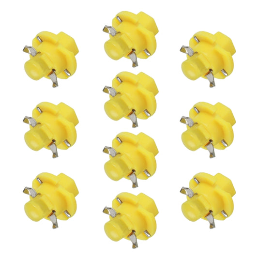 10 PCS B8.4 0.2W DC12V Wedge Instrument Panel COB LED Light Dashboard Gauge Cluster Indicator Lamp Bulb (Yellow Light) - Instrument Lights by buy2fix | Online Shopping UK | buy2fix