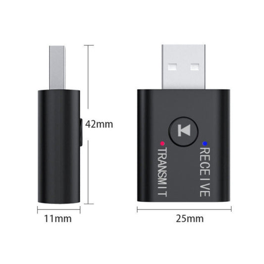 M188 Car Bluetooth Transmitter Receiver with Microphone Support Hands-free Call - Bluetooth Car Kits by buy2fix | Online Shopping UK | buy2fix