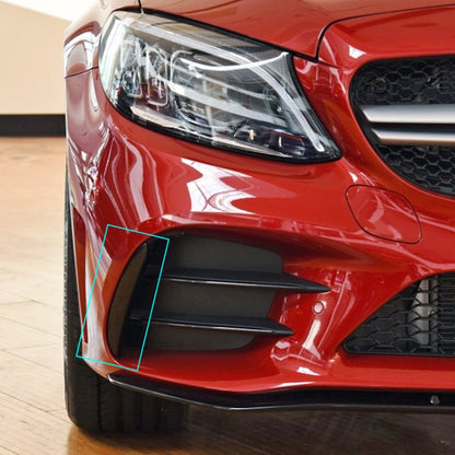 Car Front Wind Knife Decoration Sticker Strip for Mercedes-Benz C Class C180L/C260L/C300L (Carbon Fiber Black) by buy2fix