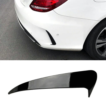 Car Rear Bumper Air Outlet Wind Knife Blade Decoration Sticker Strip for Mercedes-Benz C Class W205 (Black) by buy2fix