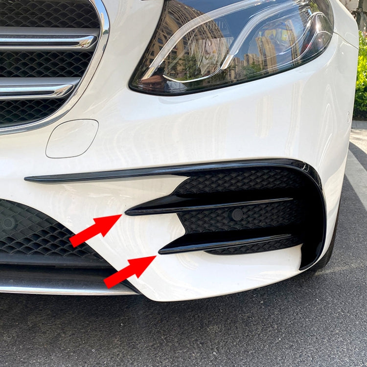 Car Front Bumper AMG Air Inlet Grille Decoration Sticker Strip for Mercedes-Benz E Class W213 2016-2020/E200/E260/E300 (Black) by buy2fix