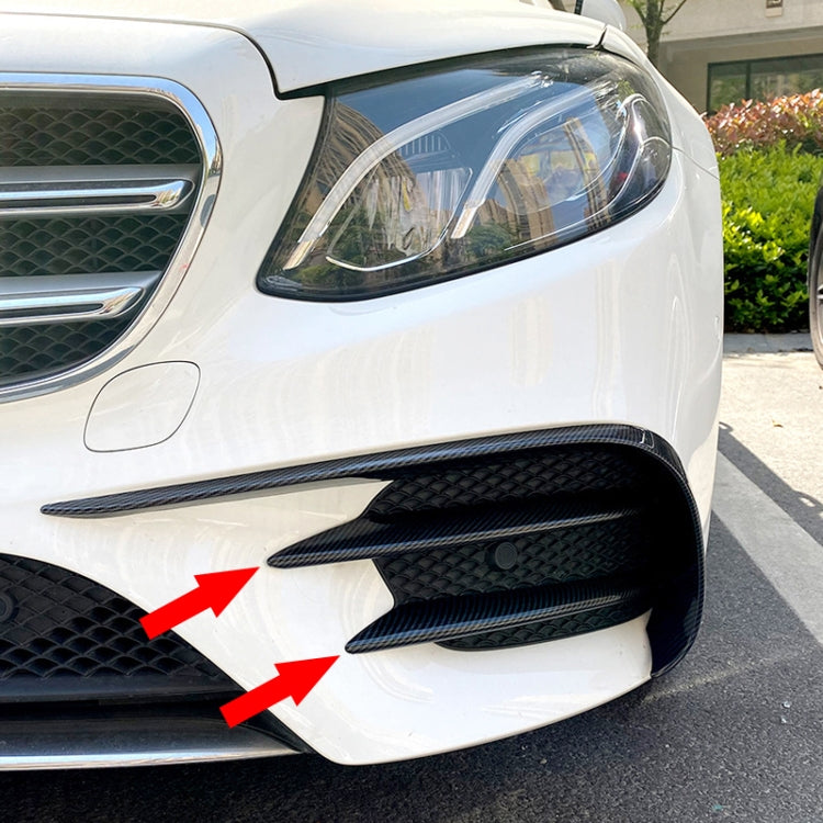 Car Front Bumper AMG Air Inlet Grille Decoration Sticker Strip for Mercedes-Benz E Class W213 2016-2020/E200/E260/E300 (Carbon Fiber Black) by buy2fix