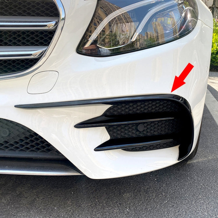 Car Front Wind Knife Decoration Sticker Strip for Mercedes-Benz E Class W213 2016-2020/E200/E260/E300 (Black) by buy2fix