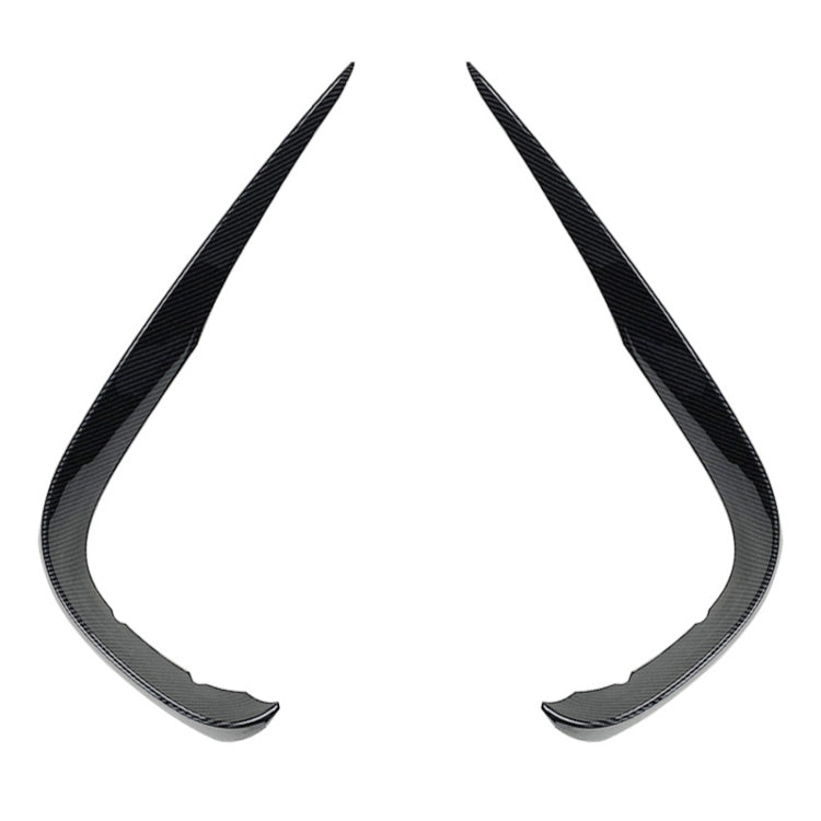 Car Front Wind Knife Decoration Sticker Strip for Mercedes-Benz E Class W213 2016-2020/E200/E260/E300 (Carbon Fiber Black) by buy2fix