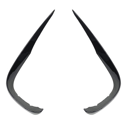 Car Front Wind Knife Decoration Sticker Strip for Mercedes-Benz E Class W213 2016-2020/E200/E260/E300 (Carbon Fiber Black) by buy2fix