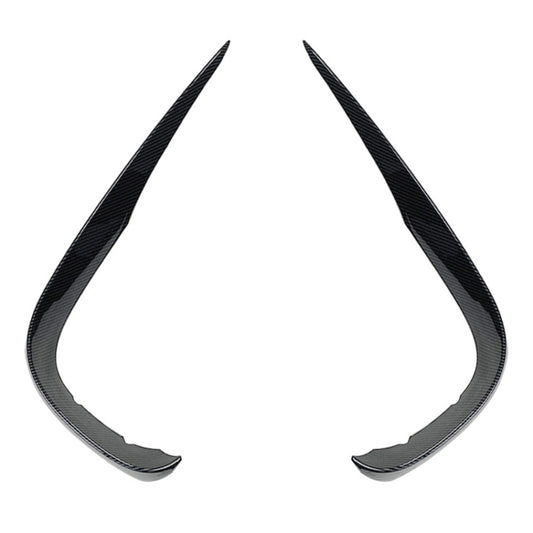 Car Front Wind Knife Decoration Sticker Strip for Mercedes-Benz E Class W213 2016-2020/E200/E260/E300 (Carbon Fiber Black) by buy2fix