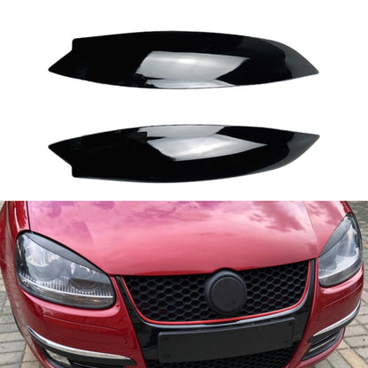 Car Headlight Eyebrow Decoration Sticker for Volkswagen Golf 5 (Black) by buy2fix
