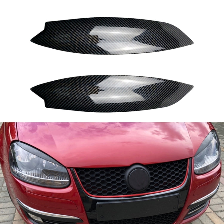 Car Headlight Eyebrow Decoration Sticker for Volkswagen Golf 5 (Carbon Fiber Black) by buy2fix