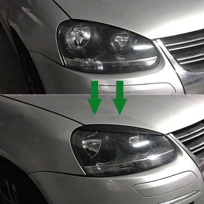 Car Headlight Eyebrow Decoration Sticker for Volkswagen Golf 5 (Carbon Fiber Black) by buy2fix