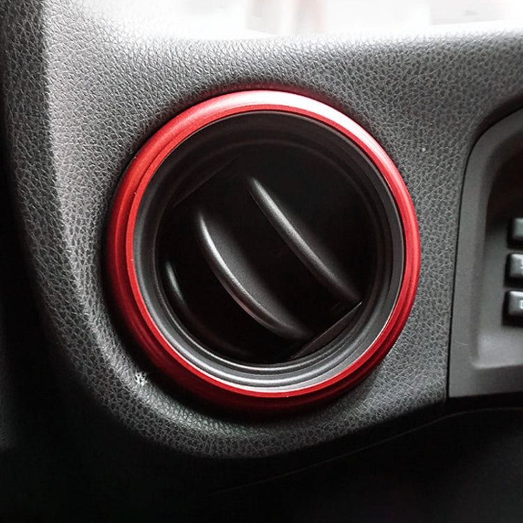 2 PCS Car Air Conditioner Air Outlet Decorative Ring for Subaru BRZ Outback / Toyota 86(Red) by buy2fix