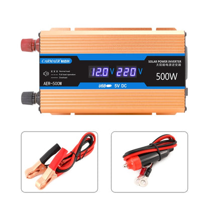 Carmaer Modified Sine Wave 24V to 220V 500W Car Multi-function Double Digital Display Inverter Household Power Converter - Modified Square Wave by buy2fix | Online Shopping UK | buy2fix