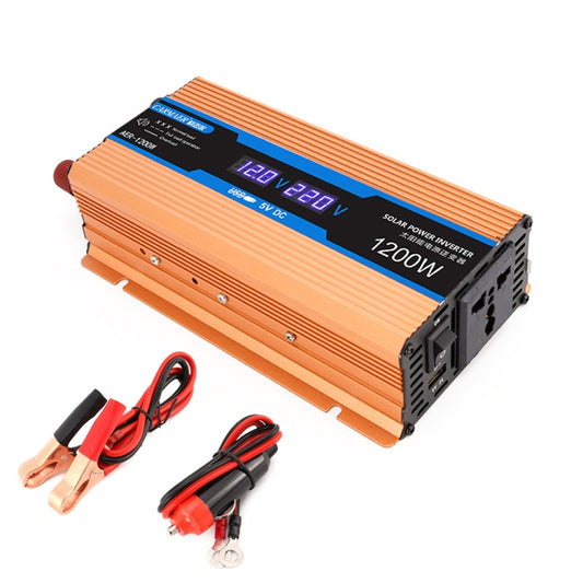 Carmaer Modified Sine Wave 24V to 220V 1200W Car Multi-function Double Digital Display Inverter Household Power Converter - Modified Square Wave by buy2fix | Online Shopping UK | buy2fix