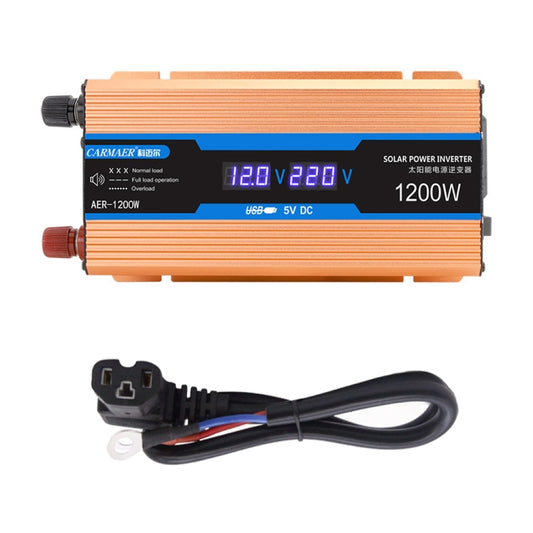 Carmaer Modified Sine Wave 48V to 220V 1200W Car Multi-function Double Digital Display Inverter Household Power Converter - Modified Square Wave by buy2fix | Online Shopping UK | buy2fix